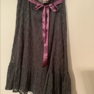 Free People Sz M purple lace skirt.